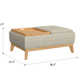 83'' Upholstered Sofa Set With Reversible Tray Ottoman