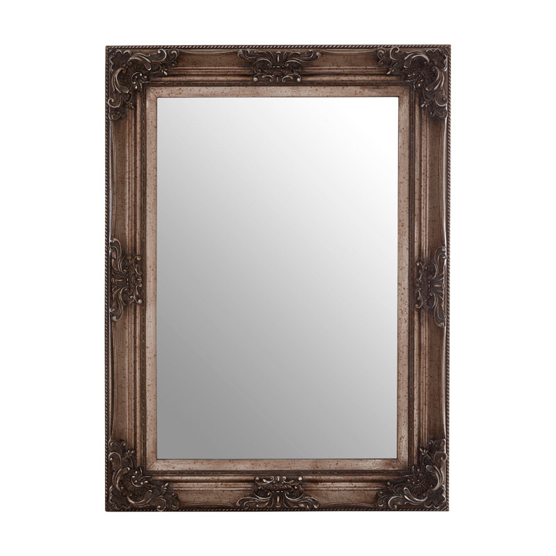 Drouin Solid Wood Flat Wall Mirror