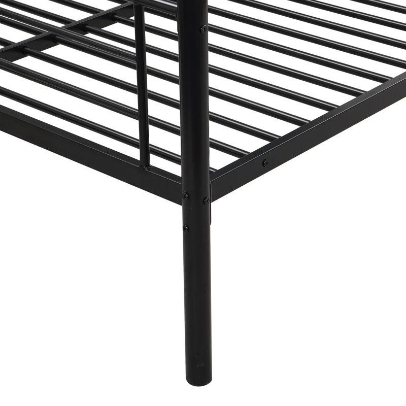 Lit superposé simple au-dessus d'un lit double, aucun sommier nécessaire, grand rangement sous le lit, assemblage facile