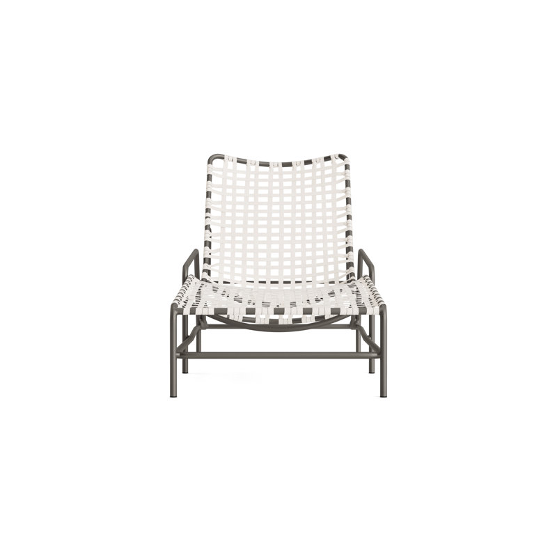 Kantan Outdoor Chaise Lounge, White/Mica