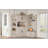Multifunctional left-right combination hall cabinet (can be used separately) with storage and 4 hooks, storage cabinet/ hall tree 2 in 1 for living room, kitchen and hallway,antique Beige-2021325703