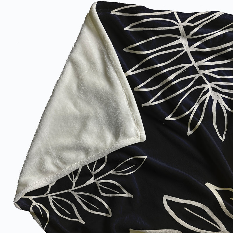 Throw Blanket, 60" L x 50" W, Navy Blue