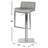 Barber Swivel Upholstered Adjustable Height Counter Stool with Metal Frame-1707477755