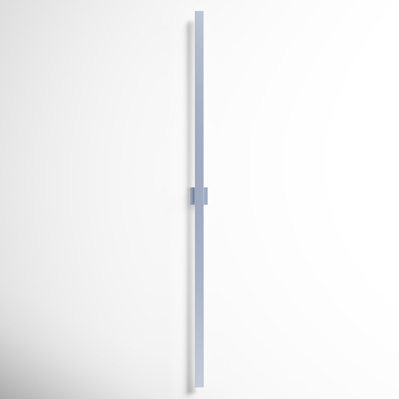 Replay Square 96'' H X 4.5'' W Aluminum LED Outdoor Wall Light, Satin Aluminum