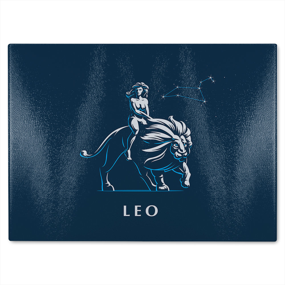 Zodiac Leo Dining Glass Chopping Board