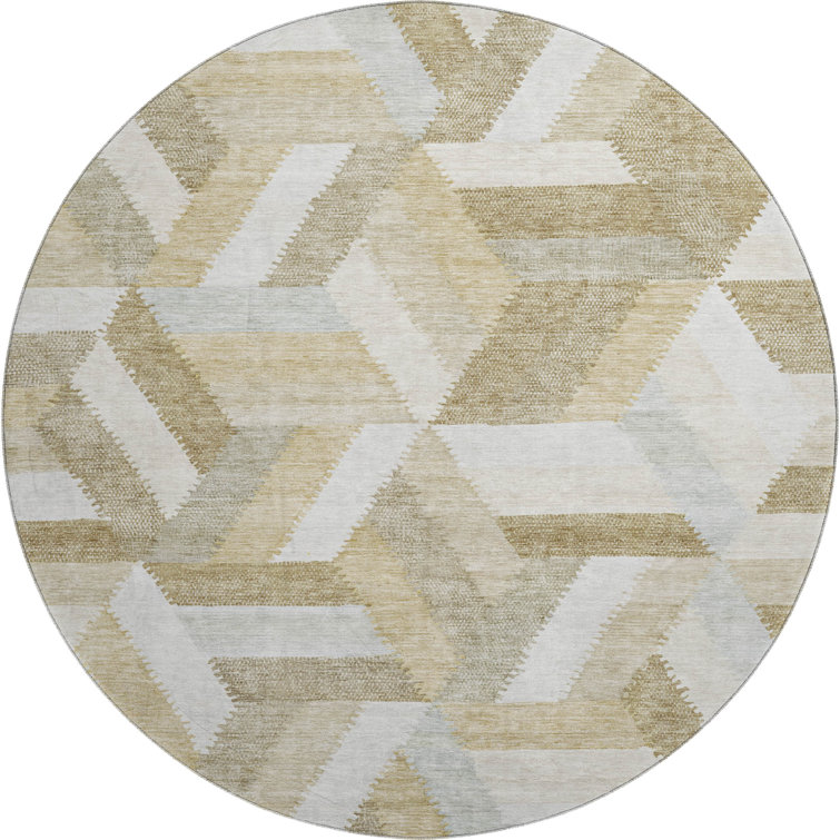 Premium Machine Washable Larock AMF1241 Geometric Rug