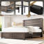  Louby 49" Farmhouse Queen Platform Bed, Grey-766527136-766527137