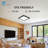  Modern slim square black flush mount ceiling light for Bedroom, Kitchen, Hallway, Laundry-452271993