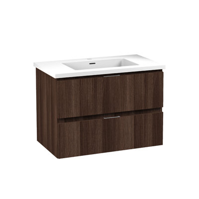 Ensemble de meuble-lavabo mural simple 30 po Conques