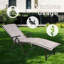 Fauteuil inclinable Kozyard Cozy en aluminium avec coussin, inclinable et réglable, avec porte-gobelet, résistant aux intempéries, idéal pour la piscine, le balcon ou le jardin. Montage facile. Beige rayé.-1178098496