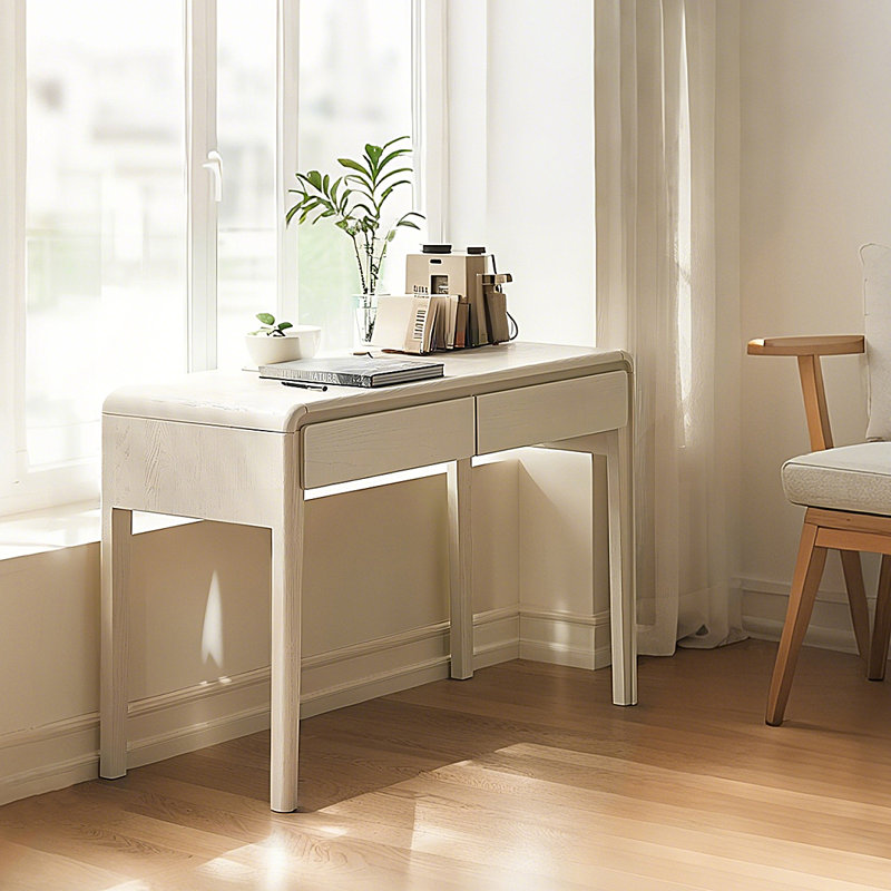 Table et coiffeuse de 31,5 po de style crème moderne et luxueux, H 29,53 po x l 31,5 po x P 18,9 po