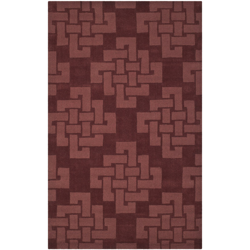 Andria Hand Tufted Wool Pile Geometric Rug, Rectangle 8' x 10'