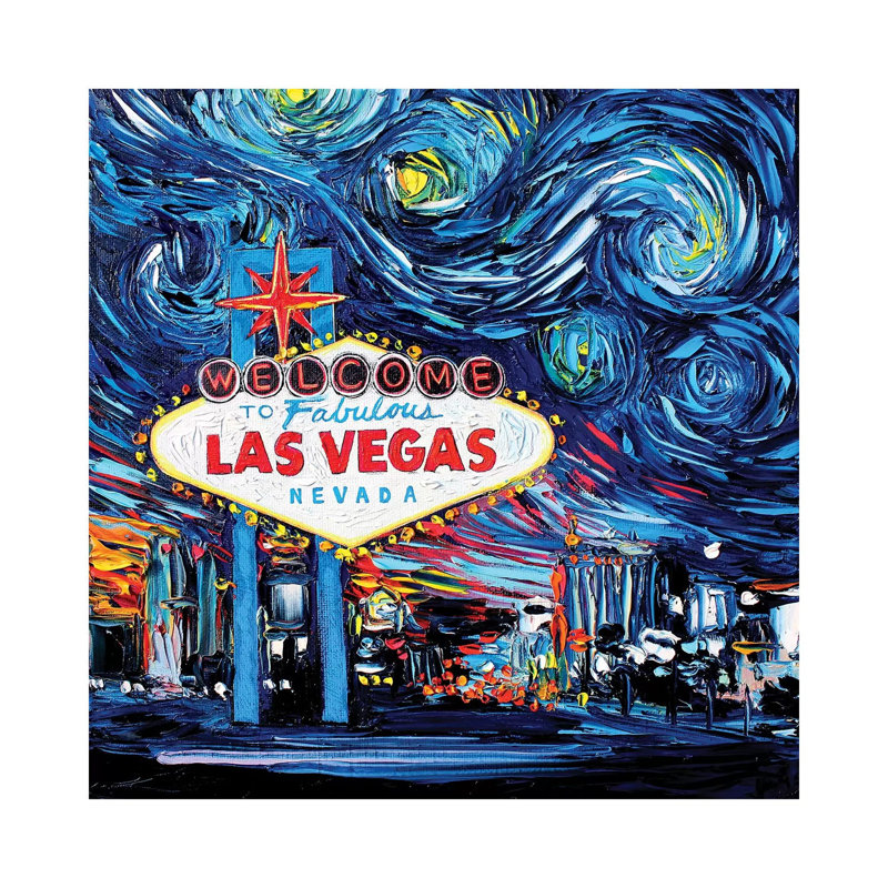 Van Gogh Never Saw Vegas 1 Piece Wrapped Canvas Wall Art, 66.04 cm H x 66.04 cm W x 1.91 cm D