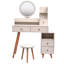 Table de coiffeuse avec miroir à DEL et rangement spacieux - tendance, L 31,5 po - l 43,2 po x P 15,8 po x H 48,1 po