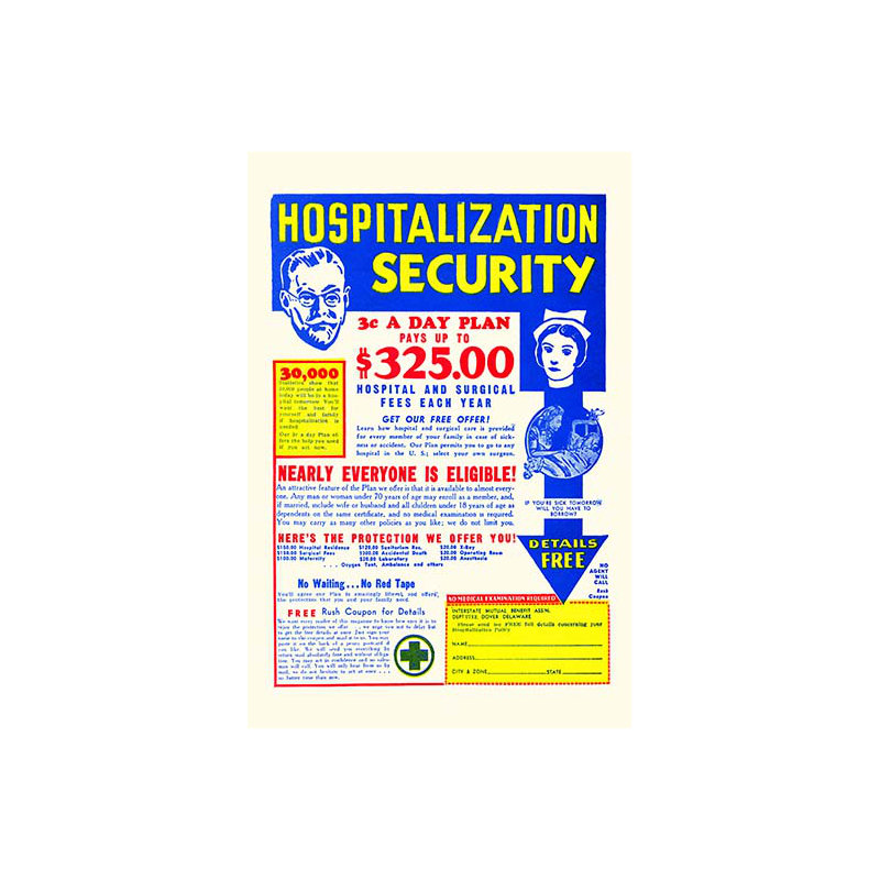 Sécurité hospitalisation-impression d’art graphique, H 30 po x l 20 po