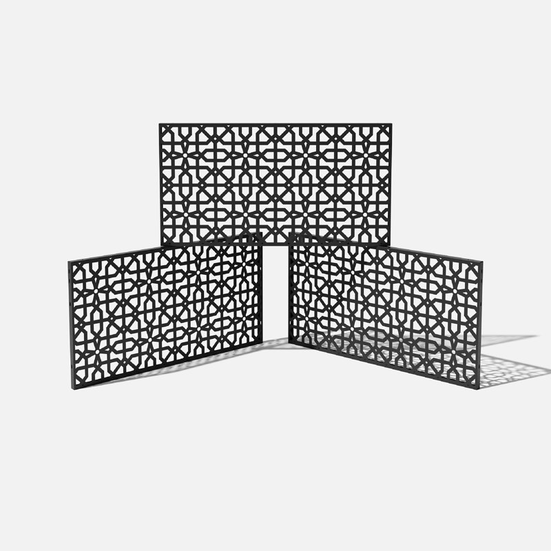 Screen Series Parilla Plastic Black Screen Panel (Set of 3)