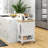 Utility Kitchen Cart, Rolling Kitchen Island With Smooth Rubberwood Top, Narrow Butcher Block Surface On Wheels-89177059