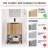 Aibne 24"Single Sink Freestanding Bathroom Vanity, Floor Standing Vanity With 2 Doors and White Resin Basin Sink Top