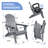 Unicoi Plastic Folding Adirondack Chair with Adjustable Backrest-1812206645