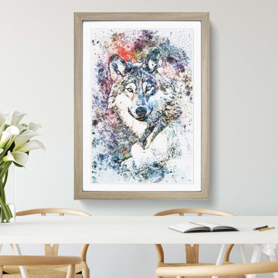 Wolf in Abstract - Picture Frame Painting Print