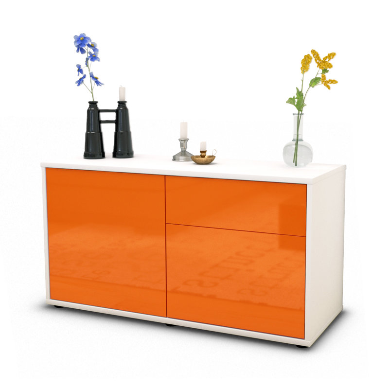 Montrose Sideboard, White/Orange