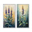 Herbal Serenity in Green Pastels Impressionist I - Art mural floral 2 panneaux-481544160-481544173