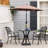 Outsunny 30" Round Patio Dining Table With Umbrella Hole, Antique Cast Aluminum Outdoor Bistro Table Only, Black