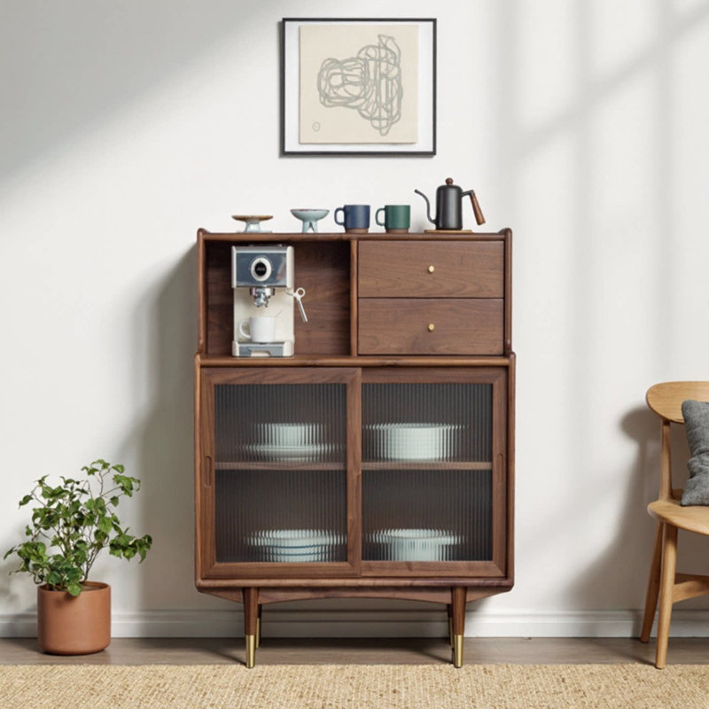 Armoire d'appoint en verre, H 47,24 po x l 31,5 po x P 15,75 po