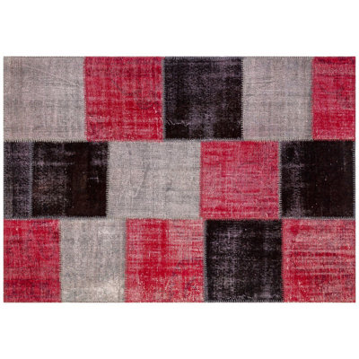 Modern Kabishayan Handmade Brown Fuschia Area Rug