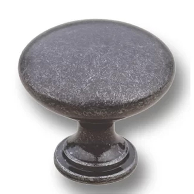Poignée champignon 1 1/4 po de diamètre, Fer noir