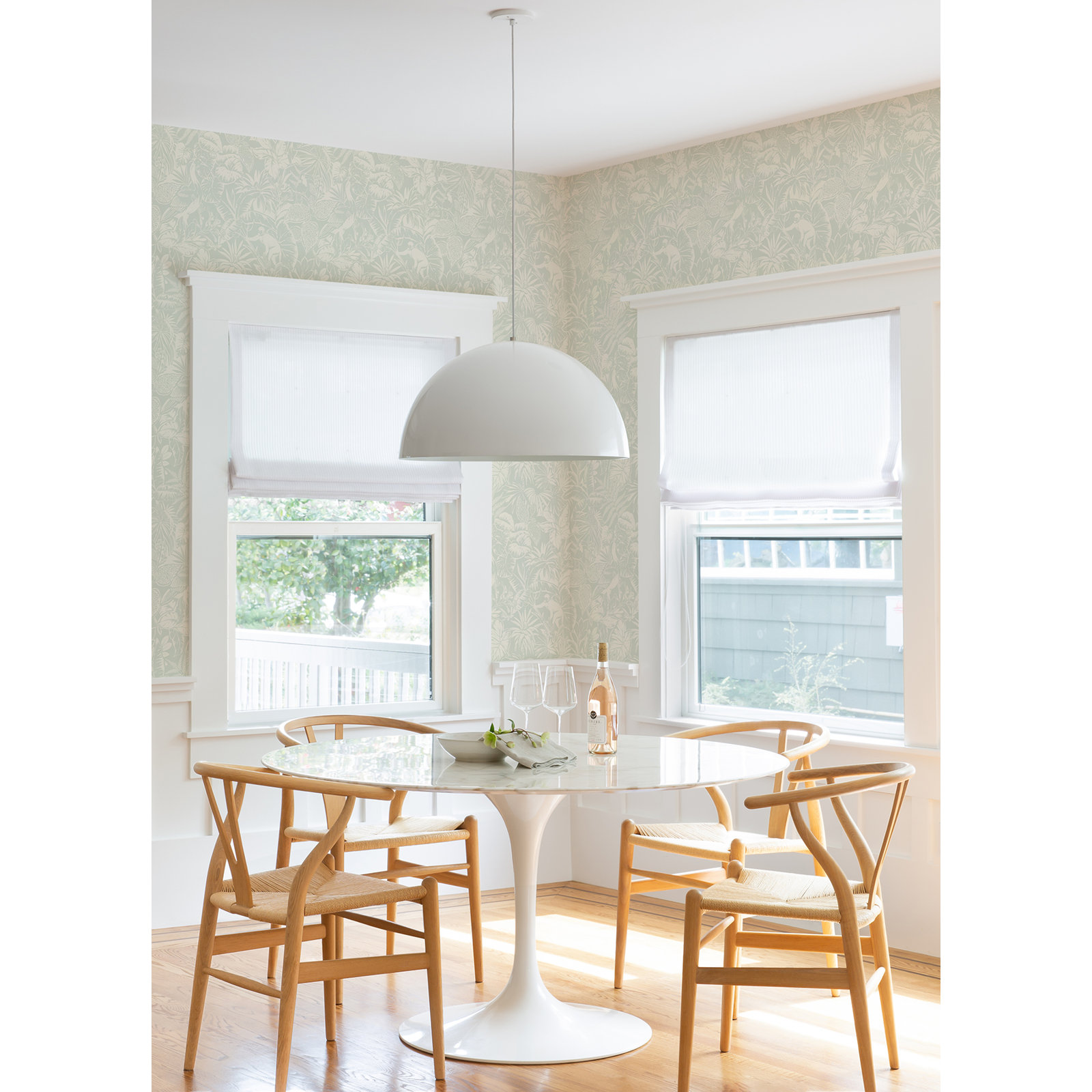 Cheri Floral Wallpaper, Aqua