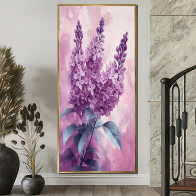 Lilac Shadows In Monochrome Minimalism II - Lilacs Framed Wall Art