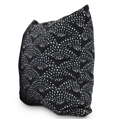 Fickle Florals Abstract Outdoor Reversible Throw Pillow