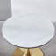 Table basse tulipe dorée et blanche-616334556