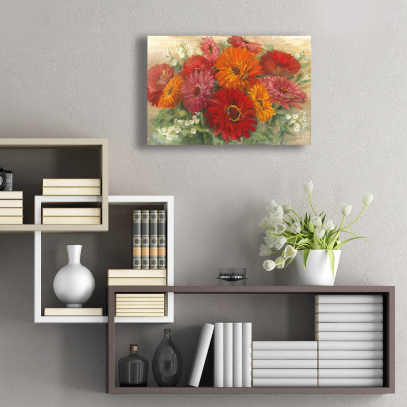 «Summer Gerbera Bouquet» par Carol Rowan, H 16 po x l 24 po x P 0,2 po
