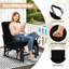 Chaise berçante de patio avec coussin-913543058