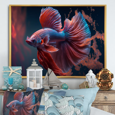 Sligo Magnificent Bettafish in Shades of Blue and Purple II - Print