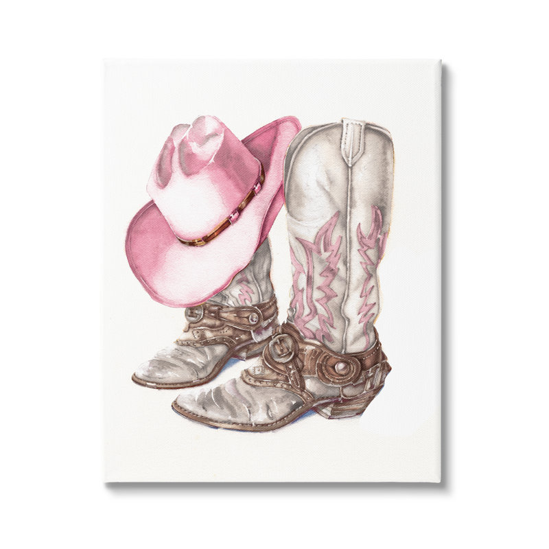 «Pink Glam Cowgirl» par Paul Mathenia - impression sur toile tendue, H 40 po x l 30 po x P 1,5 po