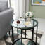 Plateau de table rond en verre trempé de 20 po, remplacement de verre trempé biseauté de 1/4 po ou tables basses et de salle à manger
