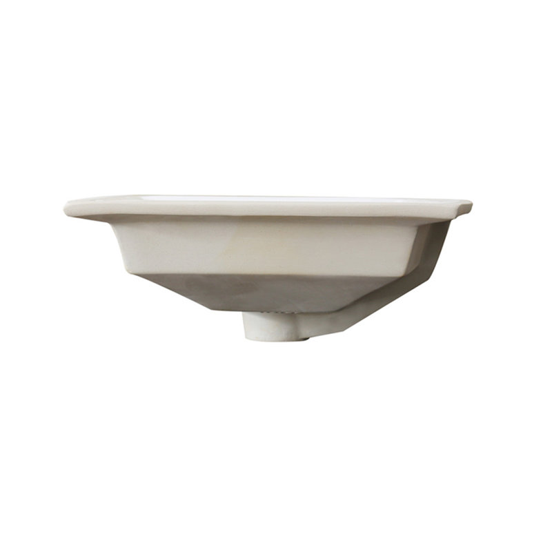 Lavabo de salle de bain rectangulaire encastré 19,75 pouces UM-2016C-W