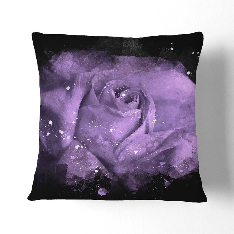 Lone Paint Splash Cushion with Filling, Stone, 55cm H x 55cm W x 20cm D