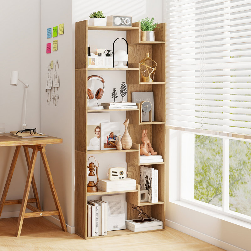 163cm H x 69cm W Etagere Bookcase, Yellow
