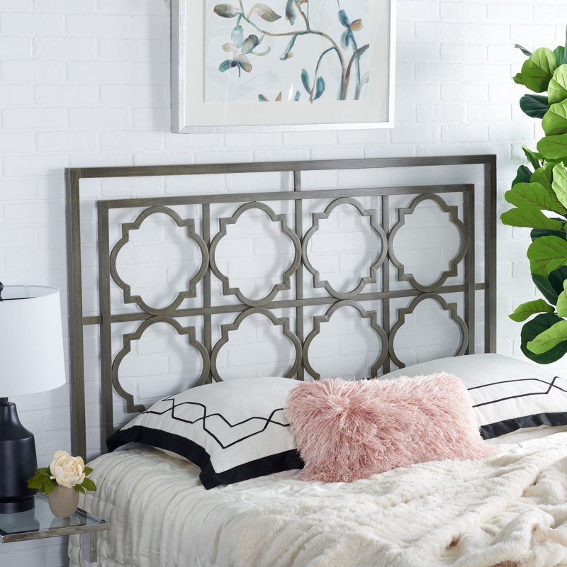 Silva Metal Headboard, Distressed Brass, Queen