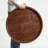 Arooj Round Solid Walnut Serving Tray-1773412414