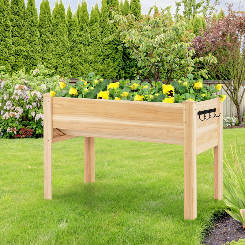Albertie Wood Elevated Planter