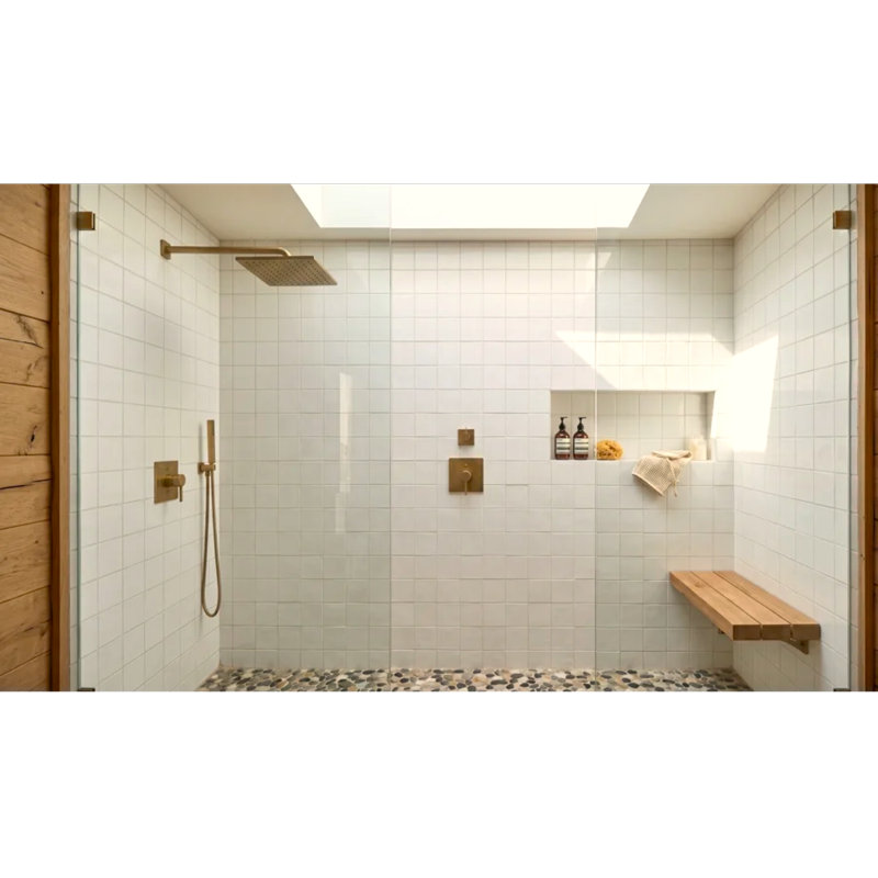 Bella Blanco 5" x 5" Ceramic Glossy Wall Tile, White
