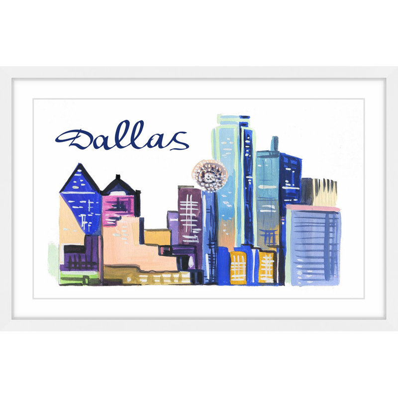 Dallas Cityscape - Single Picture Frame Painting, 61 cm H x 91 cm W x 4cm D