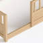 Lit en bois avec garde-corps et tablette de rangement-828799885-828799886