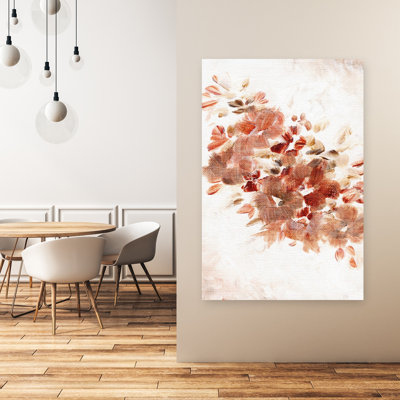«Warm Warm Florals Abstract Contemporary Delicate Nature Flower», art mural