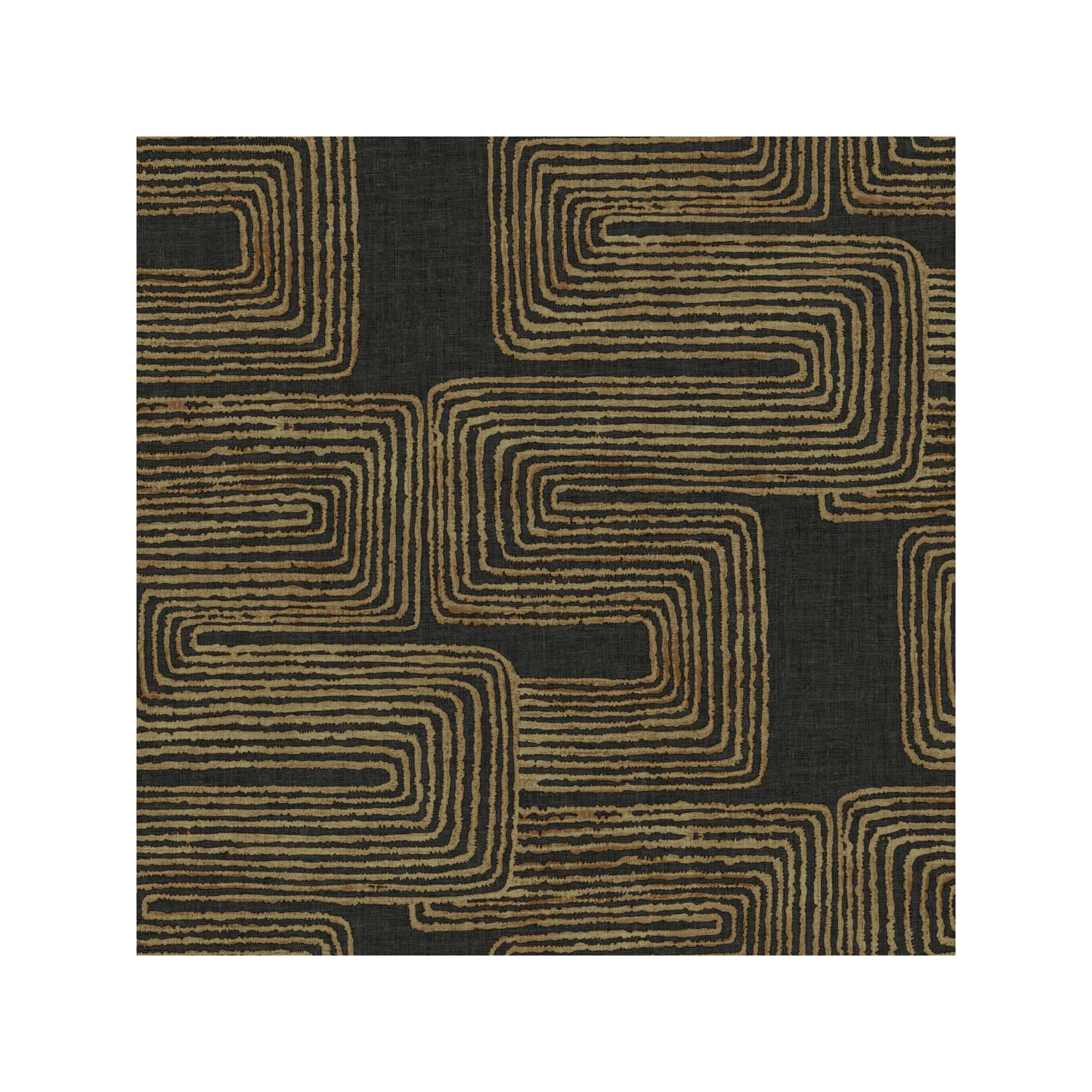 Peel & Stick Geometric Wallpaper, Black/Gold